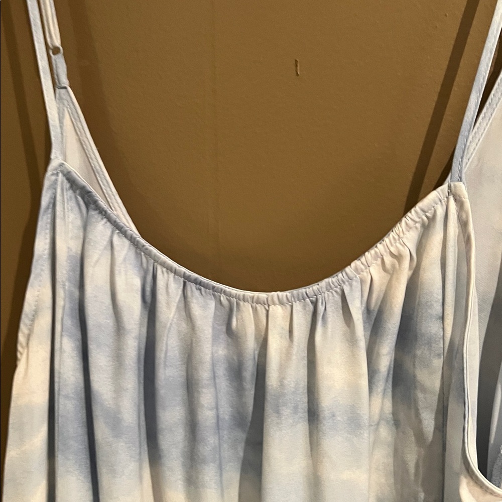 Free People Intimately Maxi Lounge Dress in Blue Floral Combo. Sz L - Picture 4 of 9